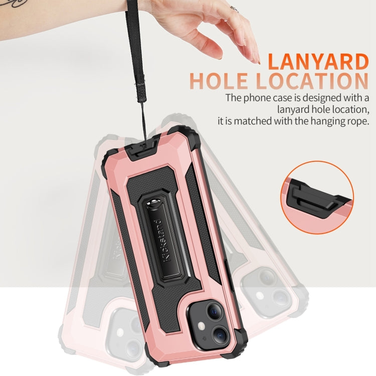 For iPhone 12 mini 10 PCS Knight Jazz PC+TPU Shockproof Protective Case with Foldable Holder