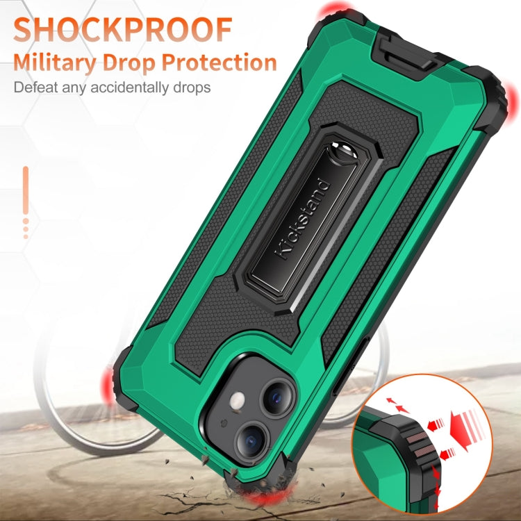For iPhone 12 mini 10 PCS Knight Jazz PC+TPU Shockproof Protective Case with Foldable Holder