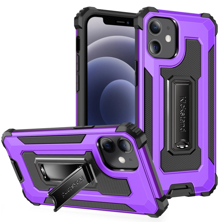 For iPhone 12 mini 10 PCS Knight Jazz PC+TPU Shockproof Protective Case with Foldable Holder