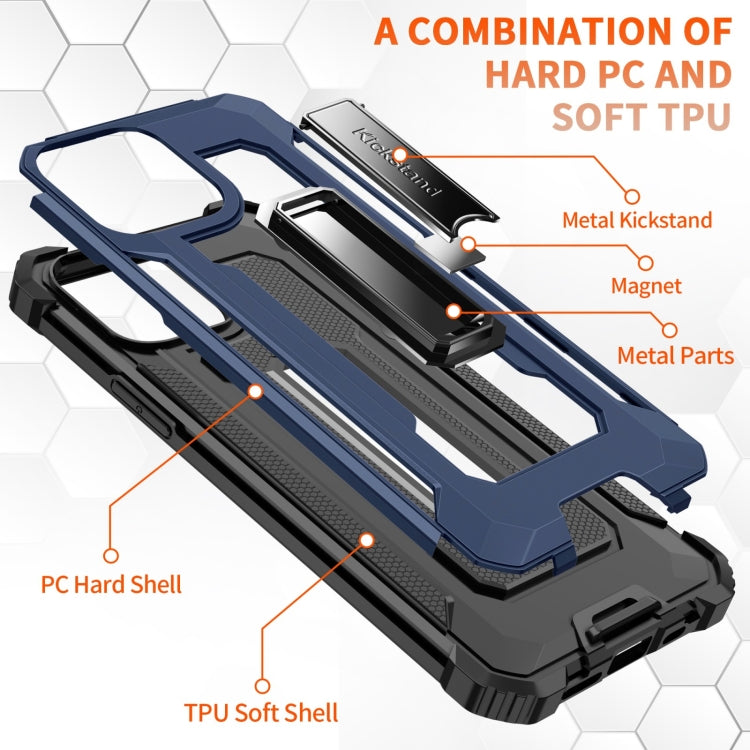 For iPhone 12 / 12 Pro 10pcs Knight Jazz PC+TPU Shockproof Protective Case with Foldable Holder