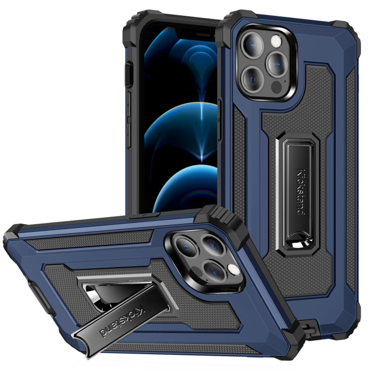 For iPhone 12 Pro Max 10 PCS Knight Jazz PC+TPU Shockproof Protective Case with Foldable Holder