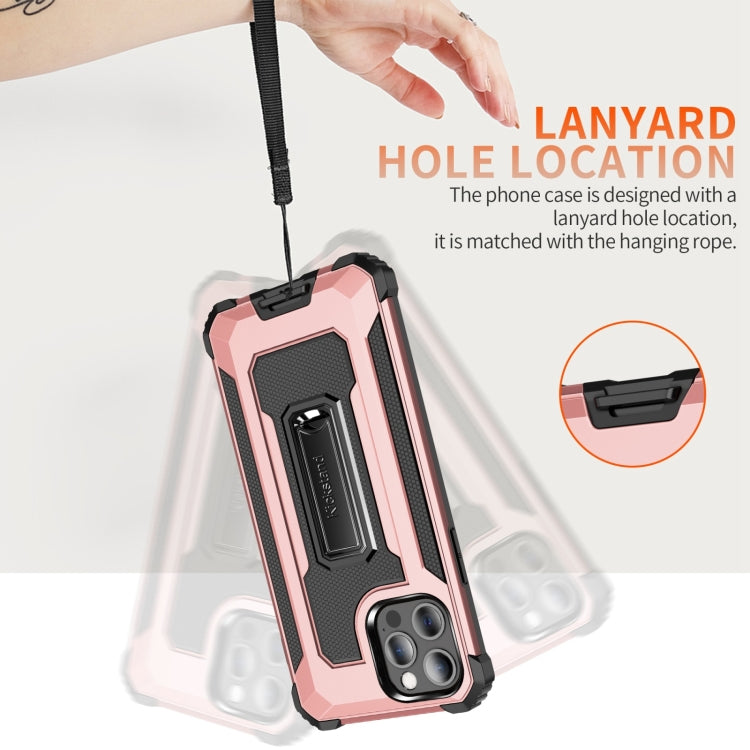 For iPhone 12 Pro Max 10 PCS Knight Jazz PC+TPU Shockproof Protective Case with Foldable Holder