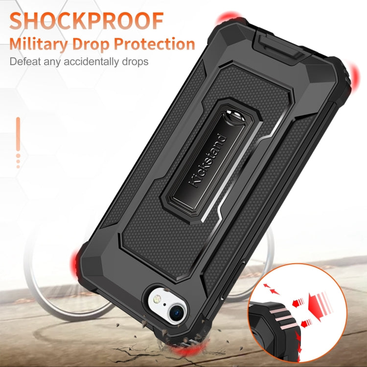 For iPhone SE 2022 / SE 2020 / 8 / 7 10 PCS Knight Jazz PC+TPU Shockproof Protective Case with Foldable Holder
