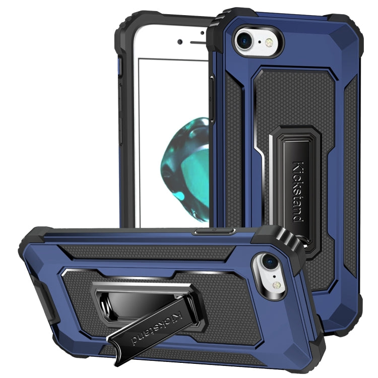 For iPhone SE 2022 / SE 2020 / 8 / 7 10 PCS Knight Jazz PC+TPU Shockproof Protective Case with Foldable Holder