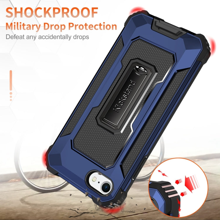 For iPhone SE 2022 / SE 2020 / 8 / 7 10 PCS Knight Jazz PC+TPU Shockproof Protective Case with Foldable Holder