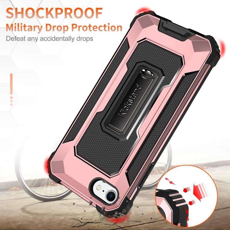 For iPhone SE 2022 / SE 2020 / 8 / 7 10 PCS Knight Jazz PC+TPU Shockproof Protective Case with Foldable Holder