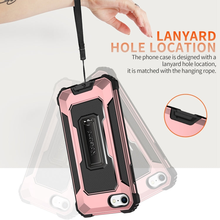 For iPhone SE 2022 / SE 2020 / 8 / 7 10 PCS Knight Jazz PC+TPU Shockproof Protective Case with Foldable Holder