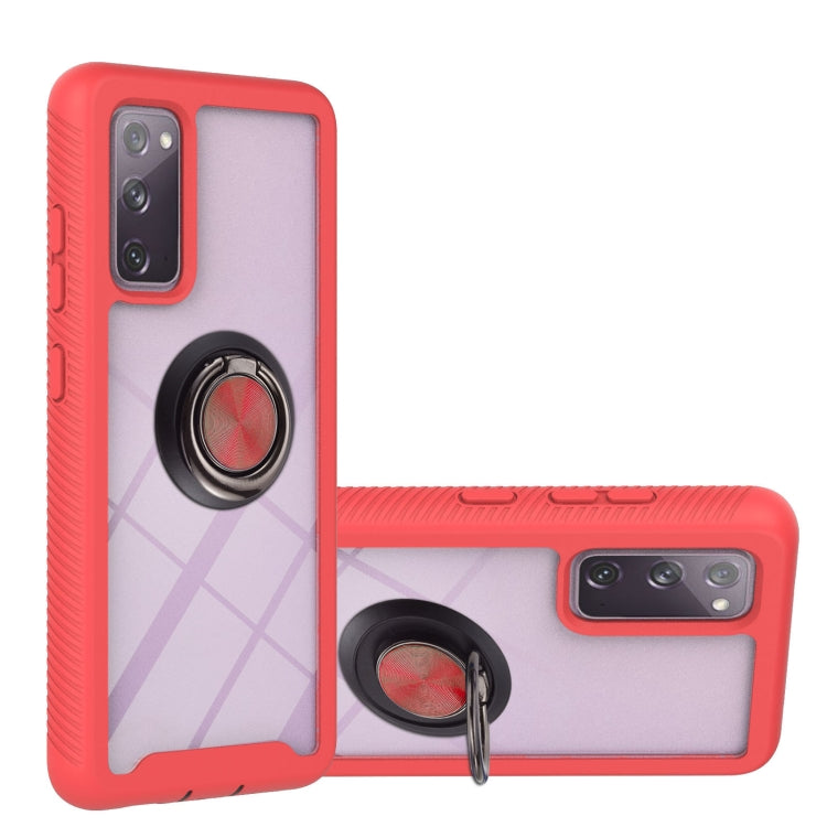 For Samsung Galaxy S20 FE 4G / 5G Starry Sky Solid Color Series Shockproof PC + TPU Protective Case with Ring Holder & Magnetic Function