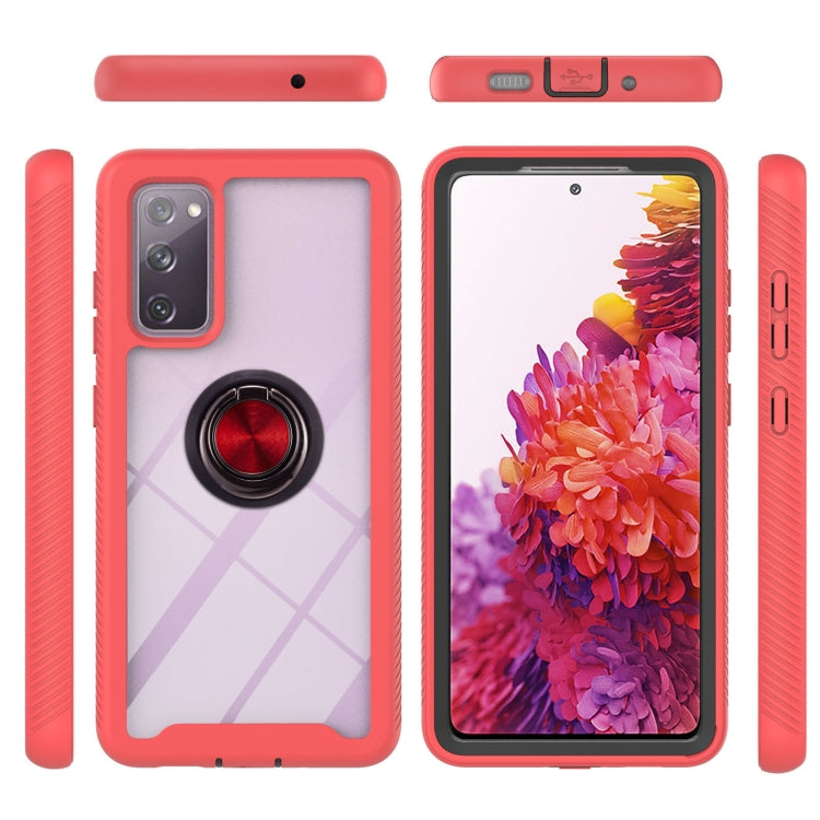 For Samsung Galaxy S20 FE 4G / 5G Starry Sky Solid Color Series Shockproof PC + TPU Protective Case with Ring Holder & Magnetic Function