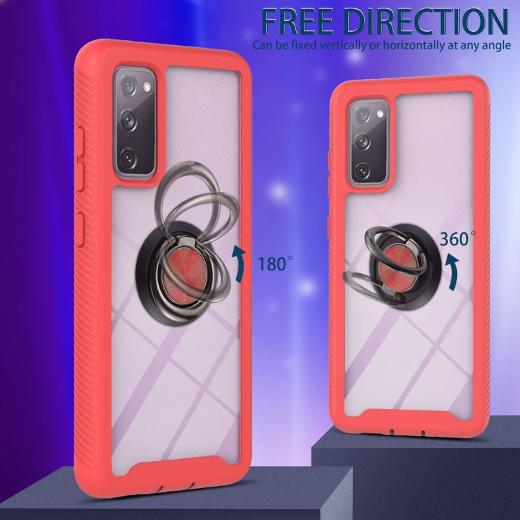 For Samsung Galaxy S20 FE 4G / 5G Starry Sky Solid Color Series Shockproof PC + TPU Protective Case with Ring Holder & Magnetic Function