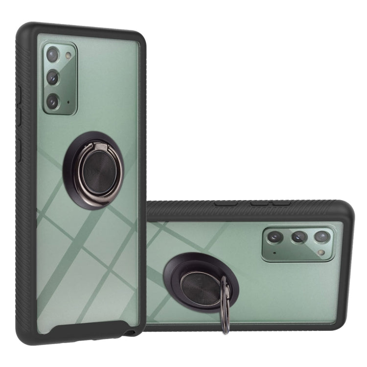 For Samsung Galaxy Note20 Starry Sky Solid Color Series Shockproof PC + TPU Protective Case with Ring Holder & Magnetic Function