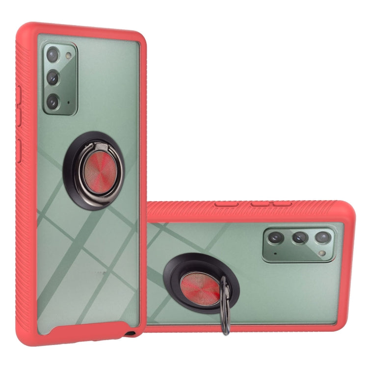 For Samsung Galaxy Note20 Starry Sky Solid Color Series Shockproof PC + TPU Protective Case with Ring Holder & Magnetic Function