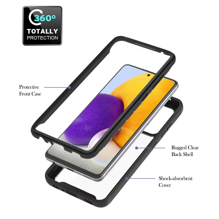 For Samsung Galaxy A72 5G / 4G Starry Sky Solid Color Series Shockproof PC + TPU Protective Case with Ring Holder & Magnetic Function