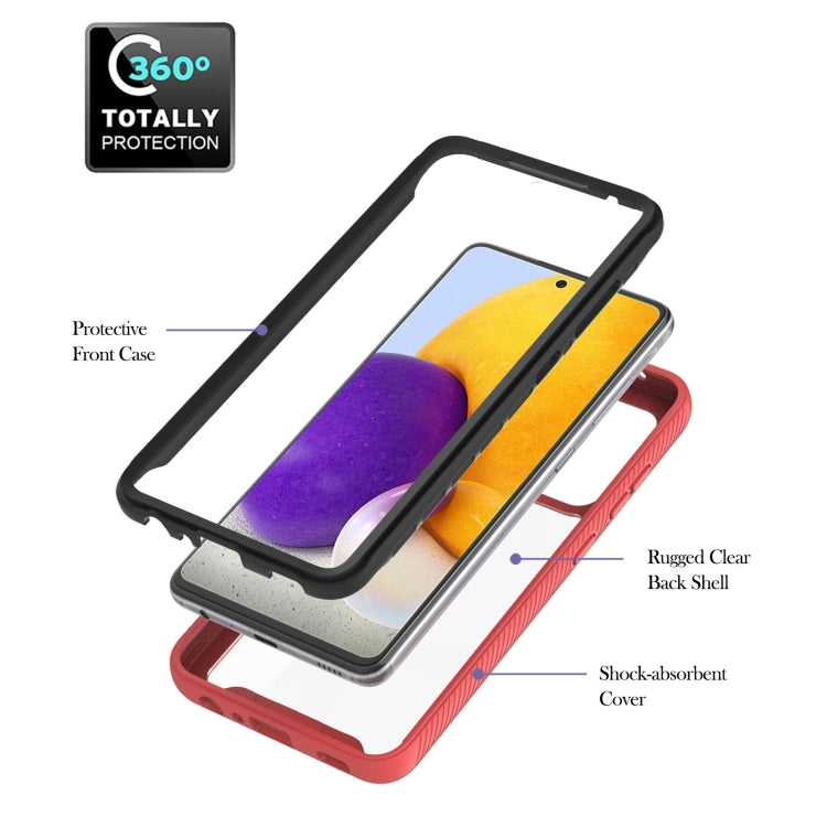 For Samsung Galaxy A72 5G / 4G Starry Sky Solid Color Series Shockproof PC + TPU Protective Case with Ring Holder & Magnetic Function