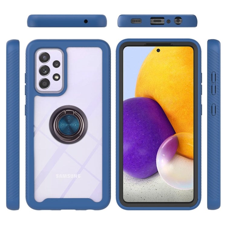 For Samsung Galaxy A72 5G / 4G Starry Sky Solid Color Series Shockproof PC + TPU Protective Case with Ring Holder & Magnetic Function