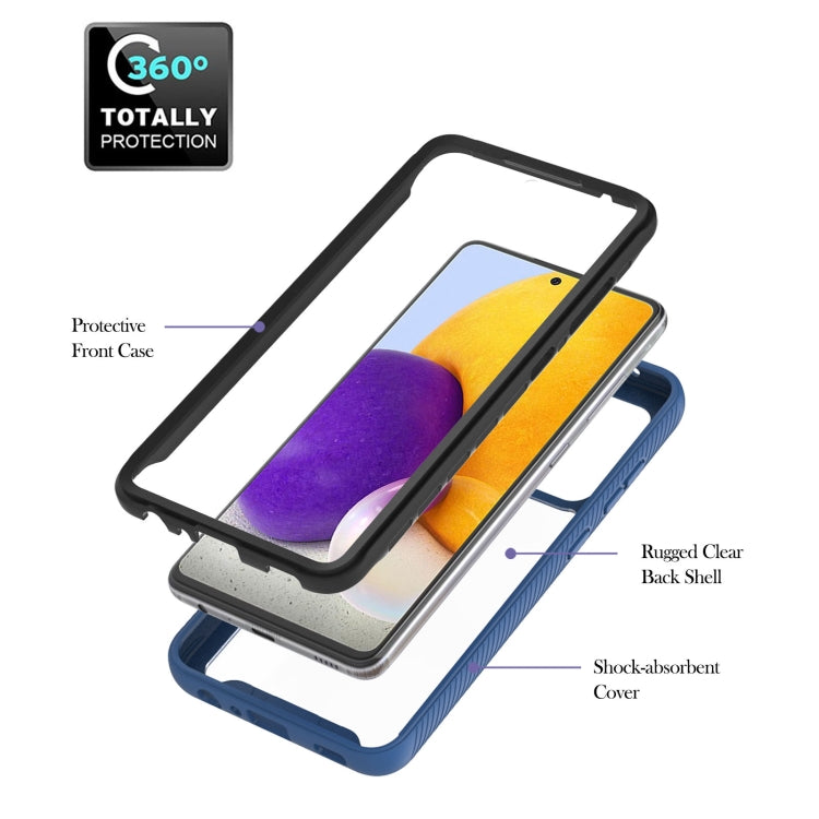 For Samsung Galaxy A72 5G / 4G Starry Sky Solid Color Series Shockproof PC + TPU Protective Case with Ring Holder & Magnetic Function
