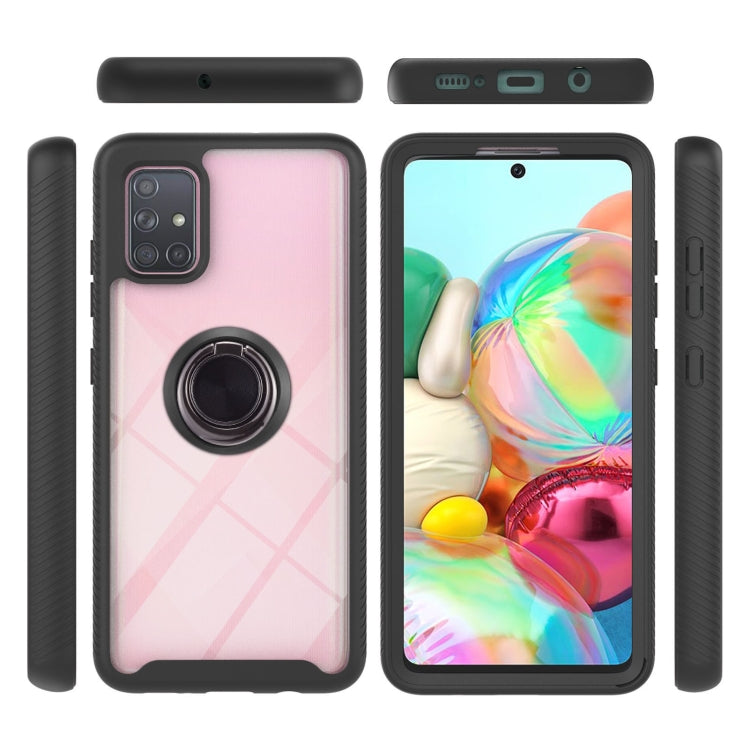 For Samsung Galaxy A71 / A715 Starry Sky Solid Color Series Shockproof PC + TPU Protective Case with Ring Holder & Magnetic Function