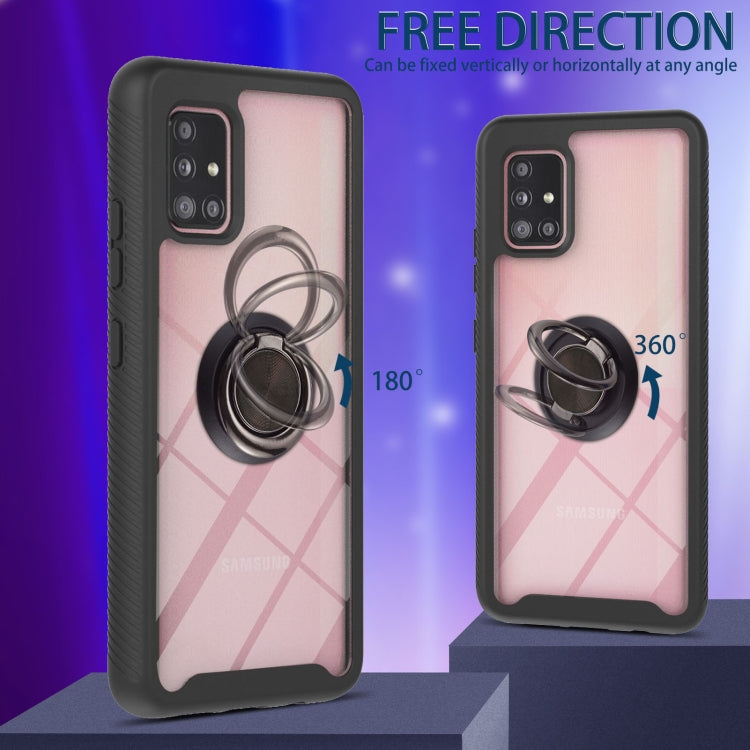 For Samsung Galaxy A71 / A715 Starry Sky Solid Color Series Shockproof PC + TPU Protective Case with Ring Holder & Magnetic Function
