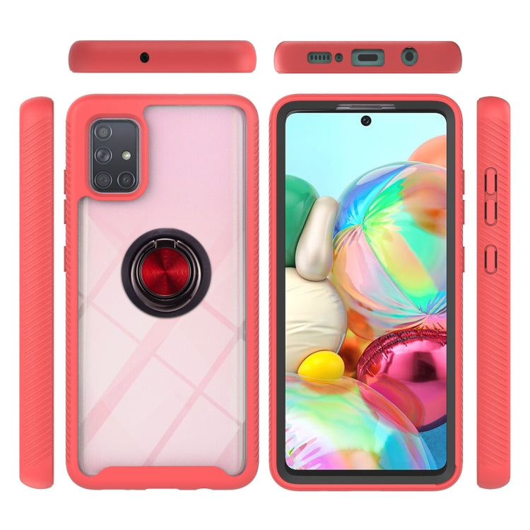 For Samsung Galaxy A71 / A715 Starry Sky Solid Color Series Shockproof PC + TPU Protective Case with Ring Holder & Magnetic Function
