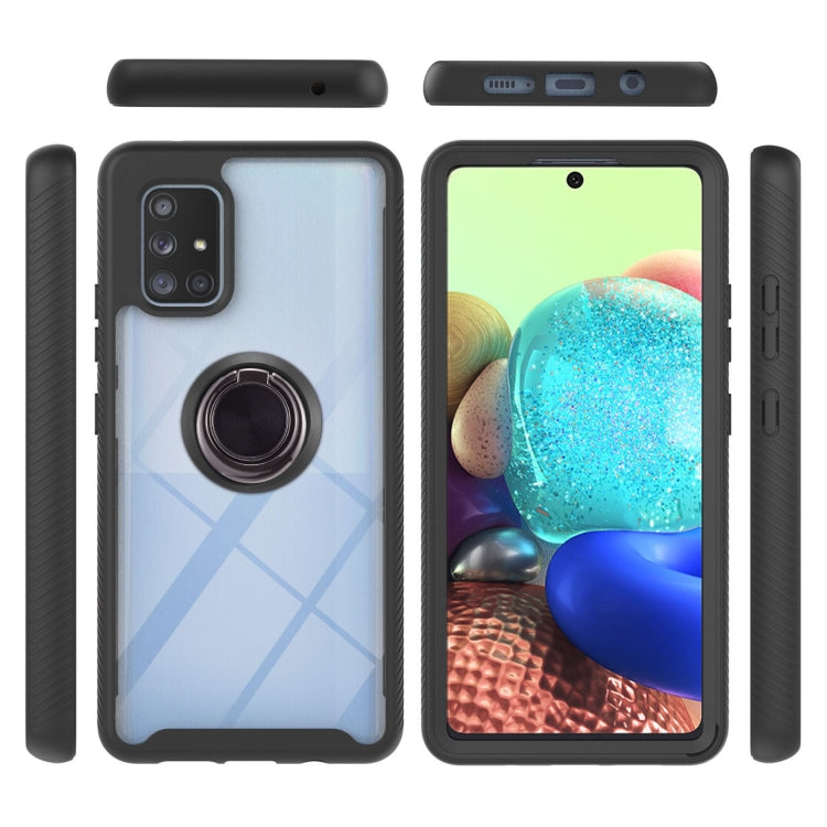 For Samsung Galaxy A71 5G Starry Sky Solid Color Series Shockproof PC + TPU Protective Case with Ring Holder & Magnetic Function