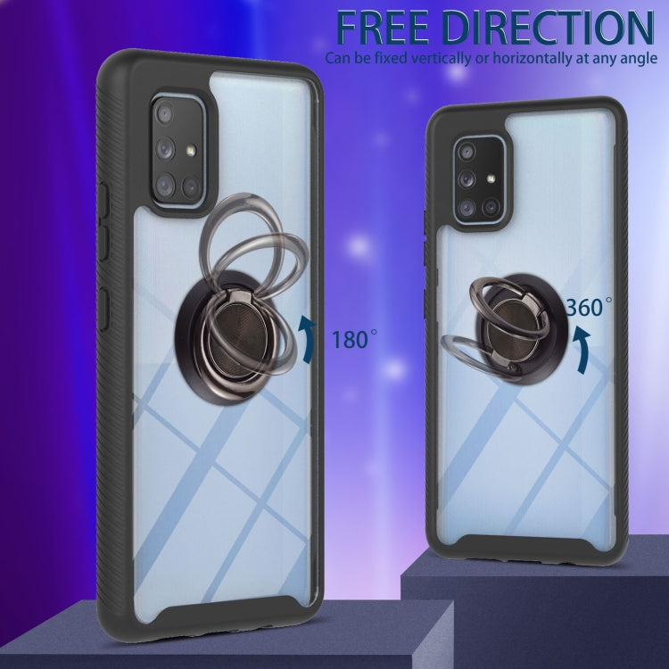 For Samsung Galaxy A71 5G Starry Sky Solid Color Series Shockproof PC + TPU Protective Case with Ring Holder & Magnetic Function