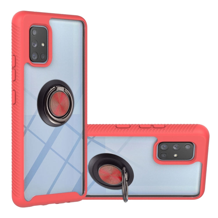 For Samsung Galaxy A71 5G Starry Sky Solid Color Series Shockproof PC + TPU Protective Case with Ring Holder & Magnetic Function