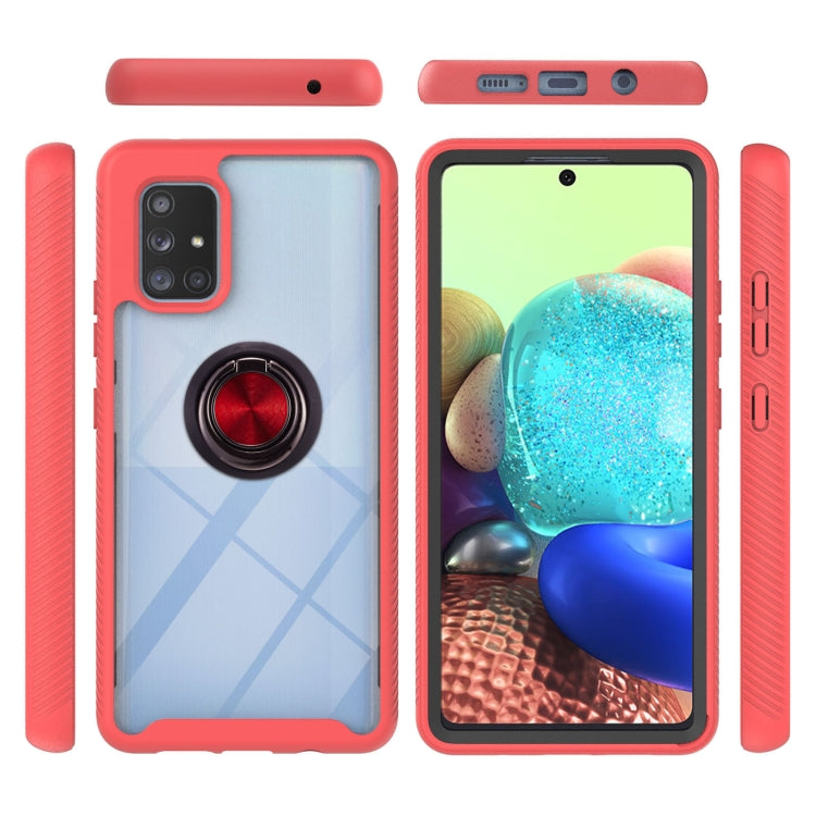 For Samsung Galaxy A71 5G Starry Sky Solid Color Series Shockproof PC + TPU Protective Case with Ring Holder & Magnetic Function