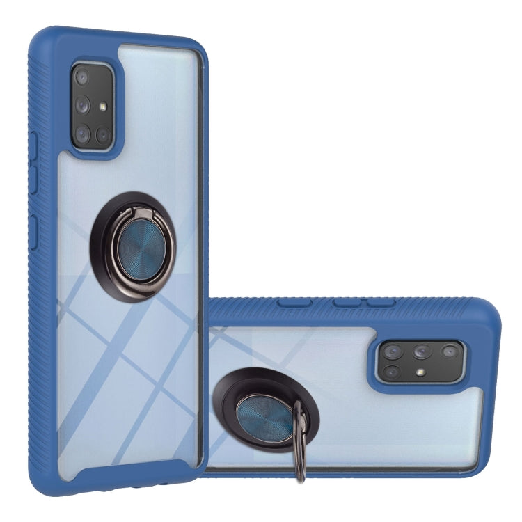 For Samsung Galaxy A71 5G Starry Sky Solid Color Series Shockproof PC + TPU Protective Case with Ring Holder & Magnetic Function