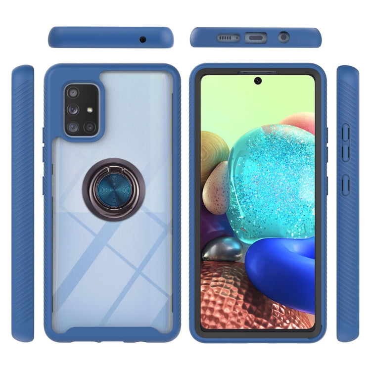 For Samsung Galaxy A71 5G Starry Sky Solid Color Series Shockproof PC + TPU Protective Case with Ring Holder & Magnetic Function