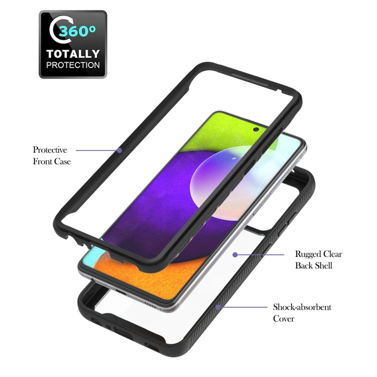 For Samsung Galaxy A52 5G / 4G Starry Sky Solid Color Series Shockproof PC + TPU Protective Case with Ring Holder & Magnetic Function