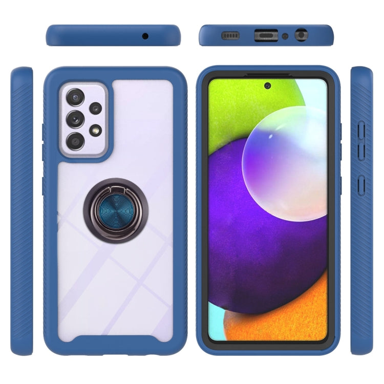 For Samsung Galaxy A52 5G / 4G Starry Sky Solid Color Series Shockproof PC + TPU Protective Case with Ring Holder & Magnetic Function