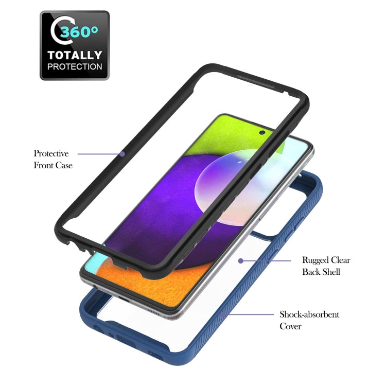 For Samsung Galaxy A52 5G / 4G Starry Sky Solid Color Series Shockproof PC + TPU Protective Case with Ring Holder & Magnetic Function