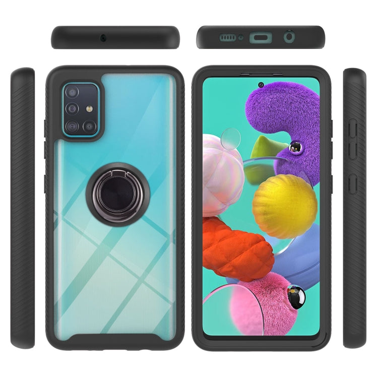 For Samsung Galaxy A51/ A515 Starry Sky Solid Color Series Shockproof PC + TPU Protective Case with Ring Holder & Magnetic Function