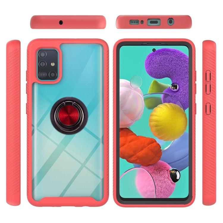 For Samsung Galaxy A51/ A515 Starry Sky Solid Color Series Shockproof PC + TPU Protective Case with Ring Holder & Magnetic Function