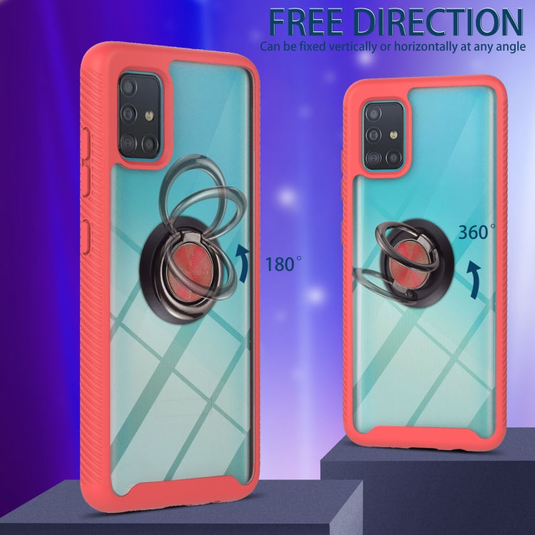 For Samsung Galaxy A51/ A515 Starry Sky Solid Color Series Shockproof PC + TPU Protective Case with Ring Holder & Magnetic Function
