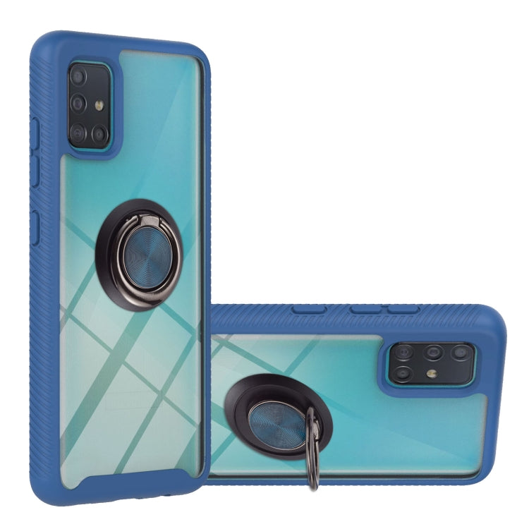 For Samsung Galaxy A51/ A515 Starry Sky Solid Color Series Shockproof PC + TPU Protective Case with Ring Holder & Magnetic Function