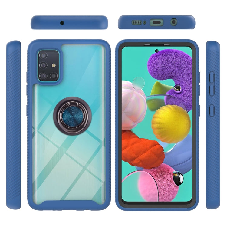 For Samsung Galaxy A51/ A515 Starry Sky Solid Color Series Shockproof PC + TPU Protective Case with Ring Holder & Magnetic Function