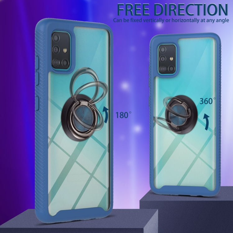For Samsung Galaxy A51/ A515 Starry Sky Solid Color Series Shockproof PC + TPU Protective Case with Ring Holder & Magnetic Function