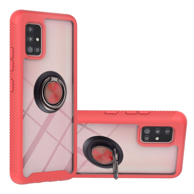 For Samsung Galaxy A51 5G Starry Sky Solid Color Series Shockproof PC + TPU Protective Case with Ring Holder & Magnetic Function
