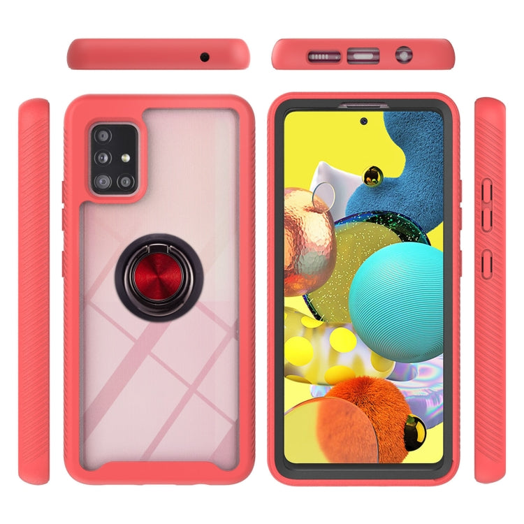 For Samsung Galaxy A51 5G Starry Sky Solid Color Series Shockproof PC + TPU Protective Case with Ring Holder & Magnetic Function