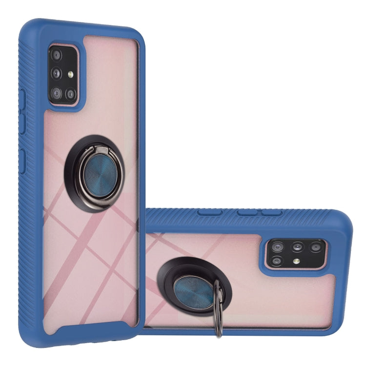 For Samsung Galaxy A51 5G Starry Sky Solid Color Series Shockproof PC + TPU Protective Case with Ring Holder & Magnetic Function