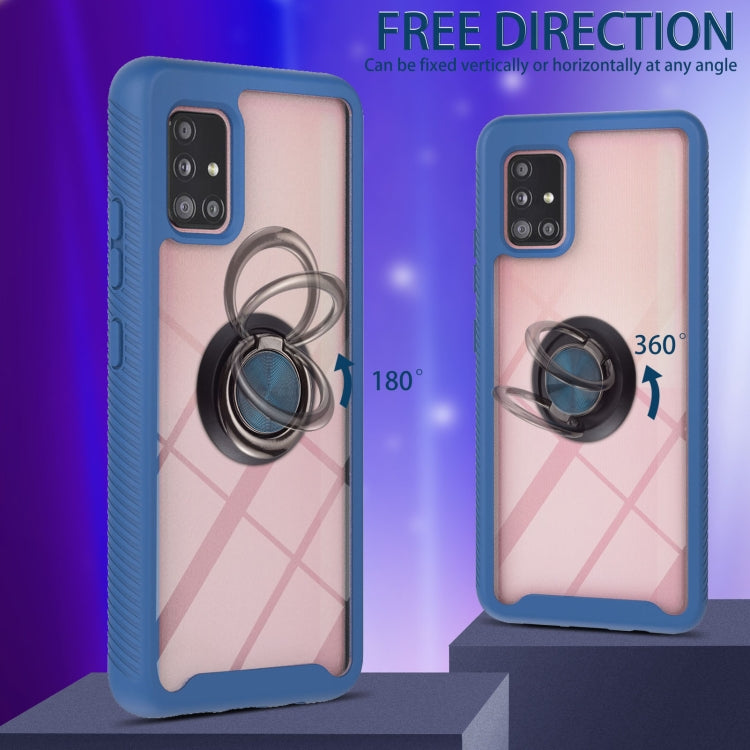 For Samsung Galaxy A51 5G Starry Sky Solid Color Series Shockproof PC + TPU Protective Case with Ring Holder & Magnetic Function