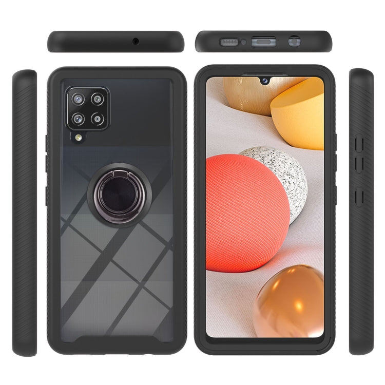 For Samsung Galaxy A42 5G Starry Sky Solid Color Series Shockproof PC + TPU Protective Case with Ring Holder & Magnetic Function