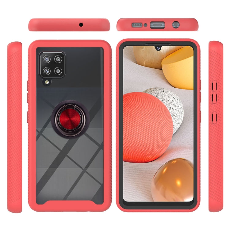 For Samsung Galaxy A42 5G Starry Sky Solid Color Series Shockproof PC + TPU Protective Case with Ring Holder & Magnetic Function