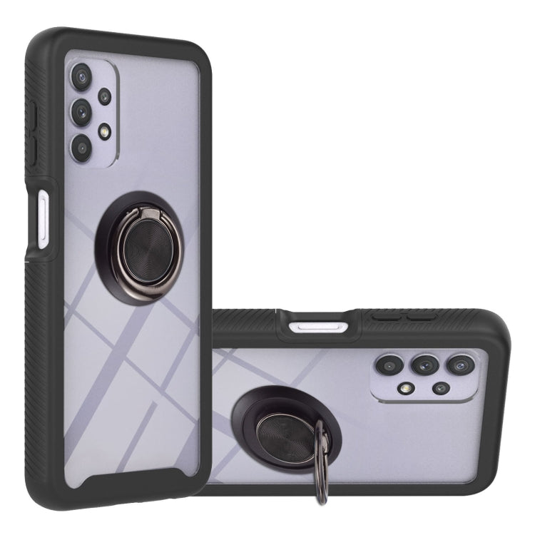 For Samsung Galaxy A32 5G Starry Sky Solid Color Series Shockproof PC + TPU Protective Case with Ring Holder & Magnetic Function