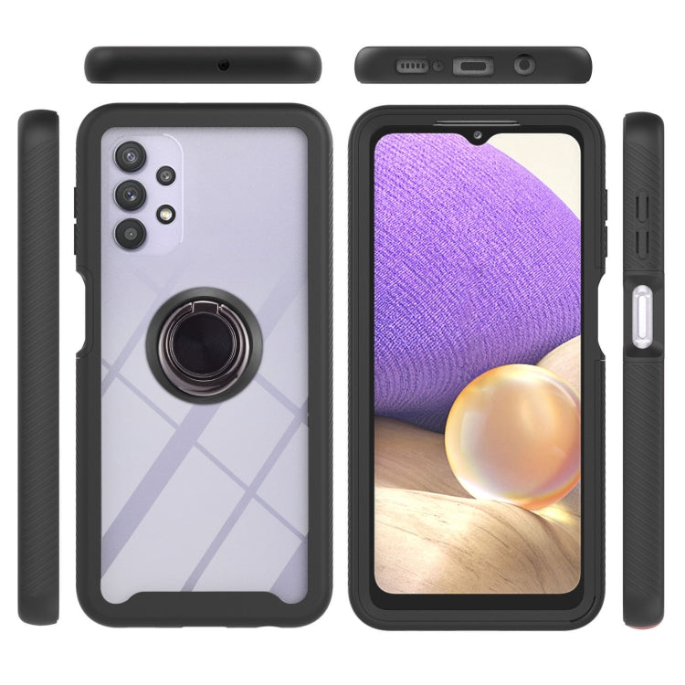 For Samsung Galaxy A32 5G Starry Sky Solid Color Series Shockproof PC + TPU Protective Case with Ring Holder & Magnetic Function