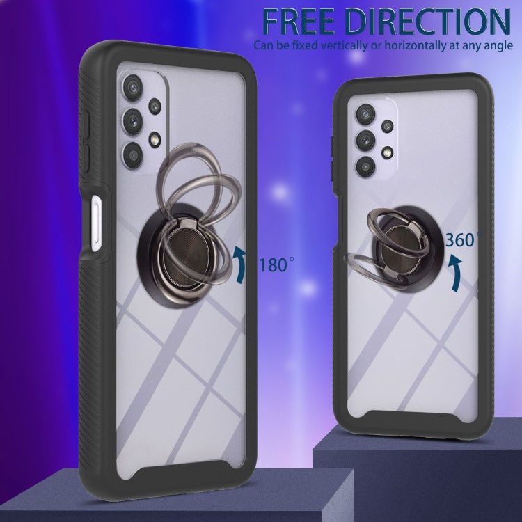 For Samsung Galaxy A32 5G Starry Sky Solid Color Series Shockproof PC + TPU Protective Case with Ring Holder & Magnetic Function