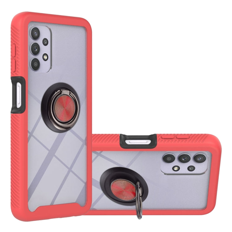 For Samsung Galaxy A32 5G Starry Sky Solid Color Series Shockproof PC + TPU Protective Case with Ring Holder & Magnetic Function