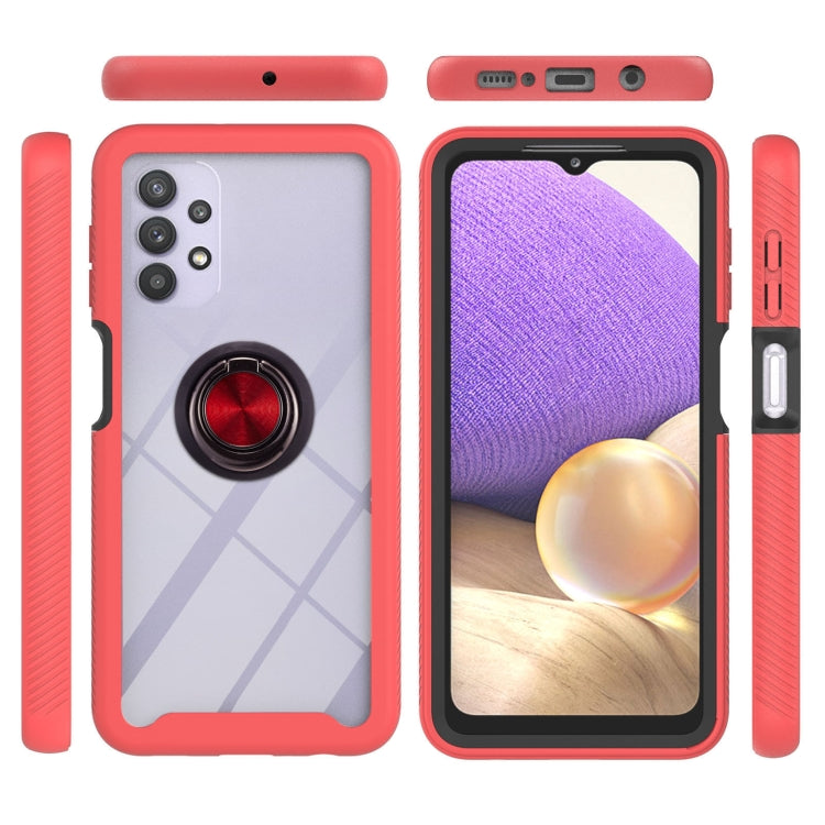 For Samsung Galaxy A32 5G Starry Sky Solid Color Series Shockproof PC + TPU Protective Case with Ring Holder & Magnetic Function