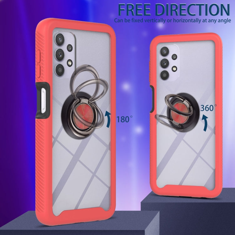 For Samsung Galaxy A32 5G Starry Sky Solid Color Series Shockproof PC + TPU Protective Case with Ring Holder & Magnetic Function